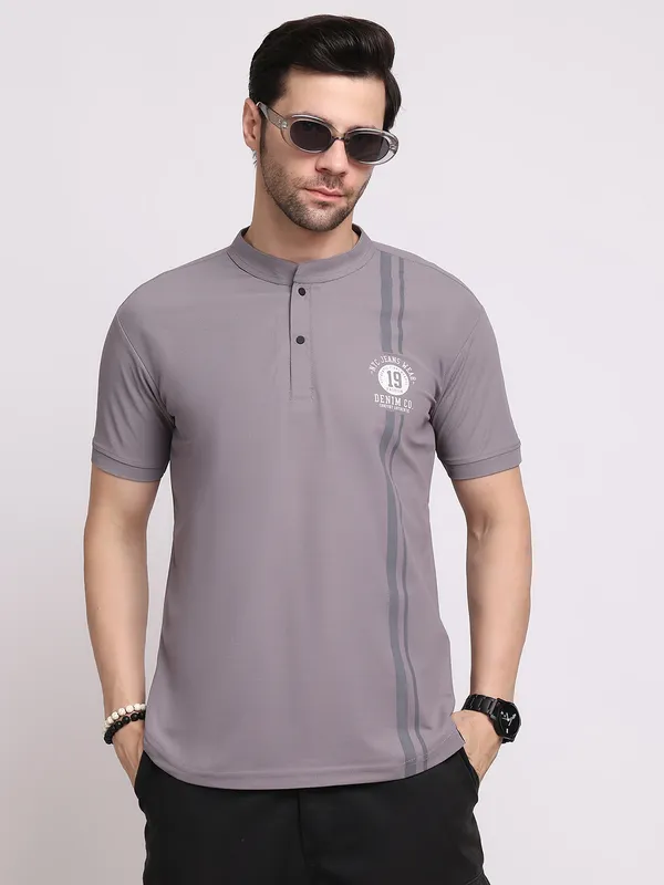 Grey_Polycotton_T-Shirt_For_Men
