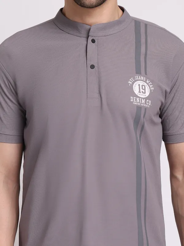 Grey_Polycotton_T-Shirt_For_Men