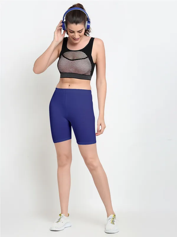 Blue_Cotton_Shorts_For_Women