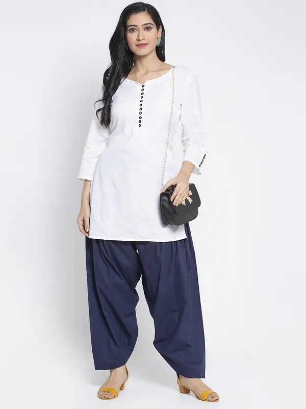 Navy_Cotton_Salwar_For_Women