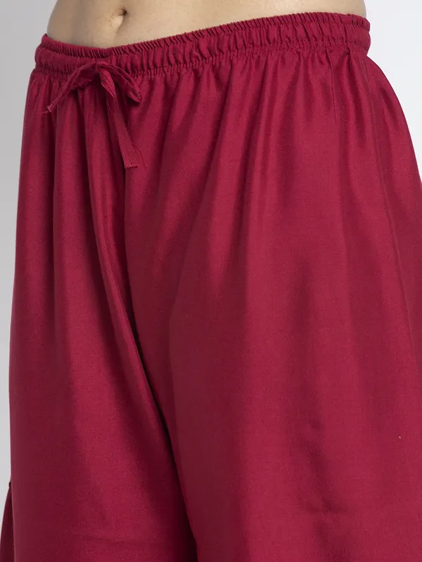 Maroon_Rayon_Palazzo_For_Women