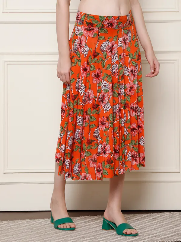 Multi_Color_Polyester_Lycra_Skirt_For_Women