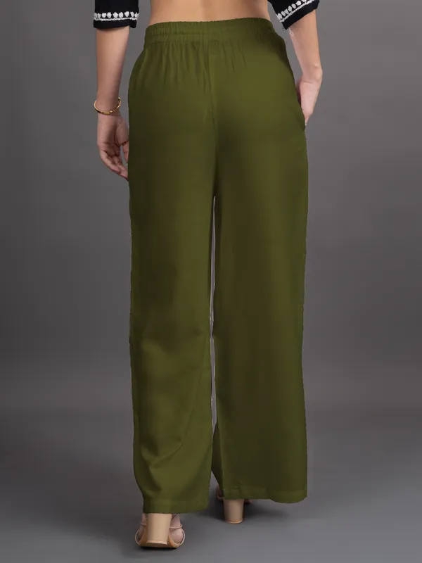 Olive_Rayon_Palazzo_For_Women