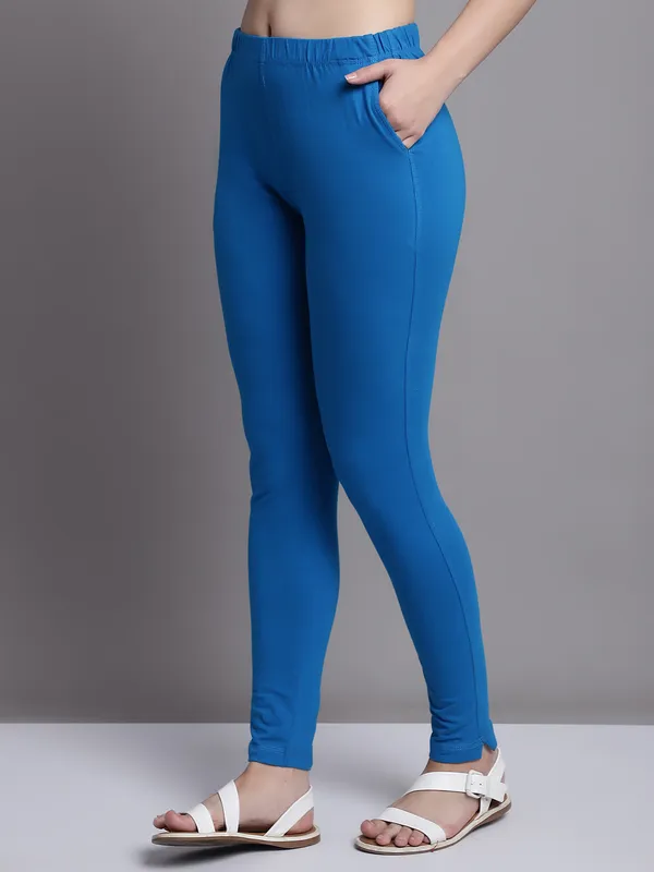 Blue_Cotton_Lycra_Legging_For_Women