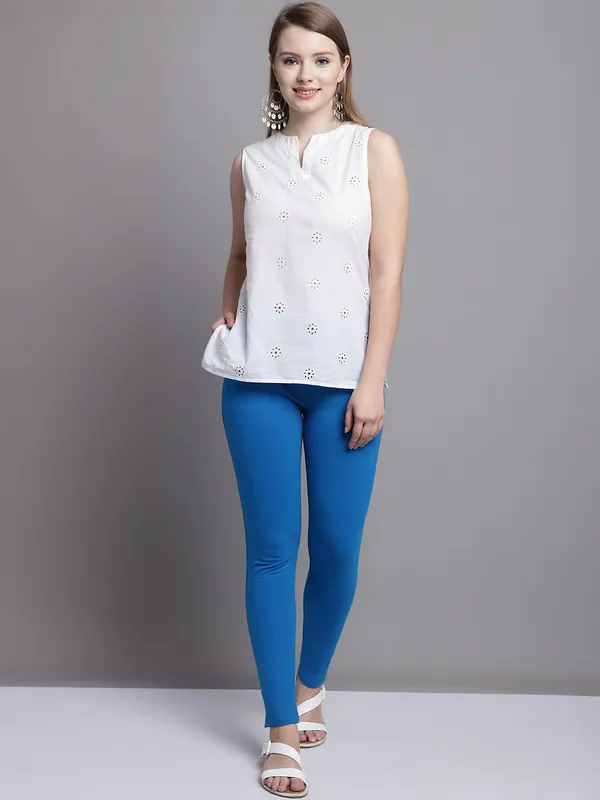 Blue_Cotton_Lycra_Legging_For_Women