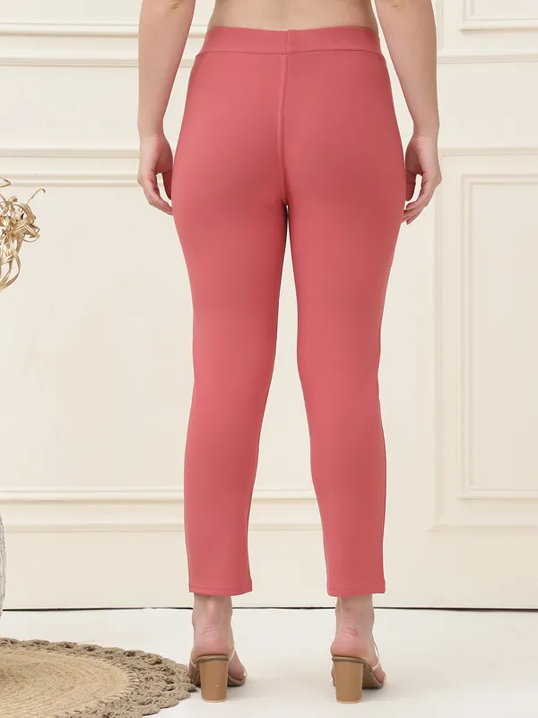 Peach_Lycra_Polyester_Spandex_Jegging_For_Women