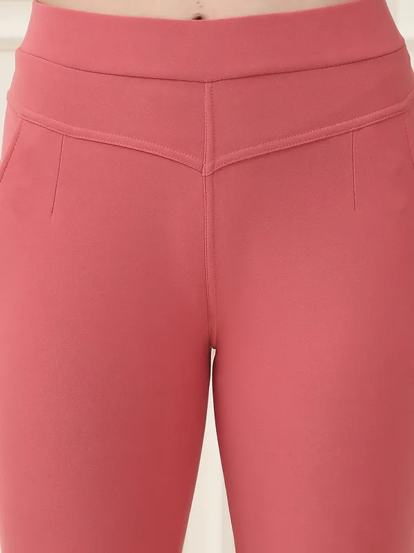 Peach_Lycra_Polyester_Spandex_Jegging_For_Women