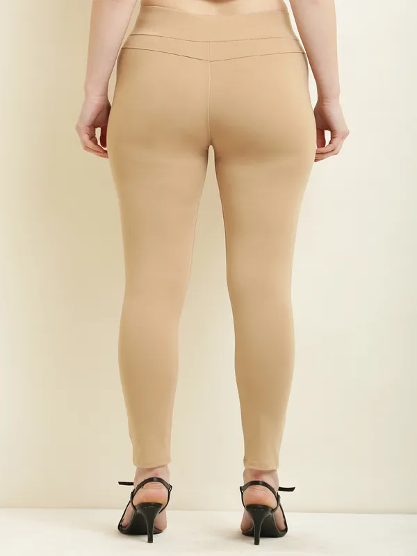 Beige_Tencel_Jegging_For_Women