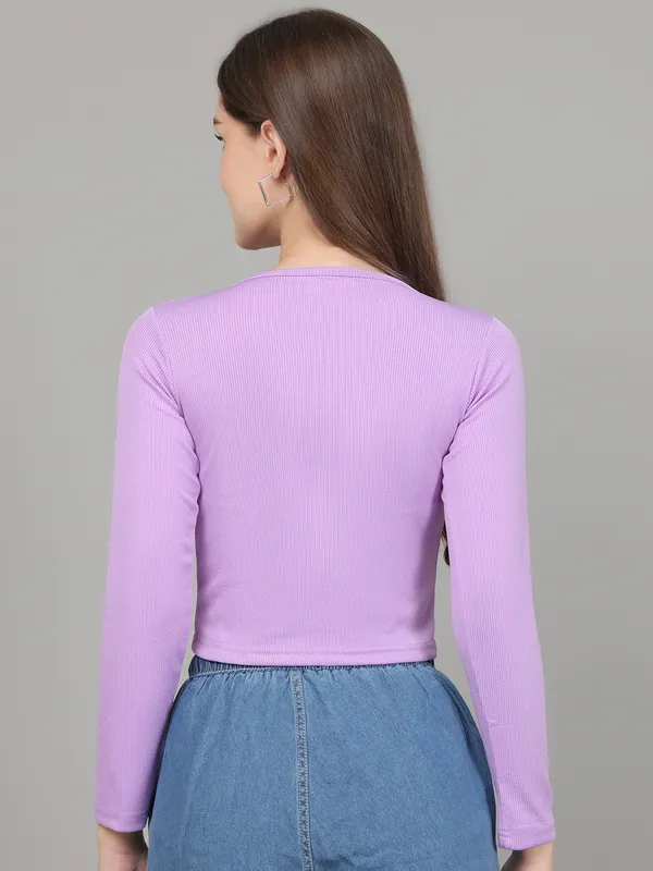 Women_Lifestyles_cotton_Rib_Full_sleeve_Purple_Crop_Tops