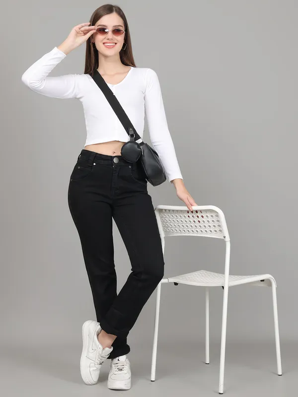 Women_Lifestyles_cotton_Rib_Full_sleeve_White_Crop_Tops