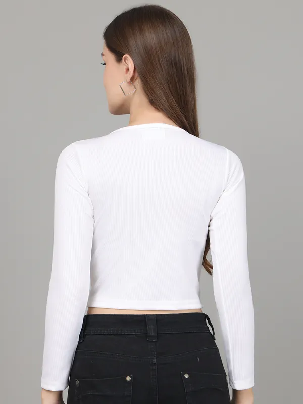 Women_Lifestyles_cotton_Rib_Full_sleeve_White_Crop_Tops