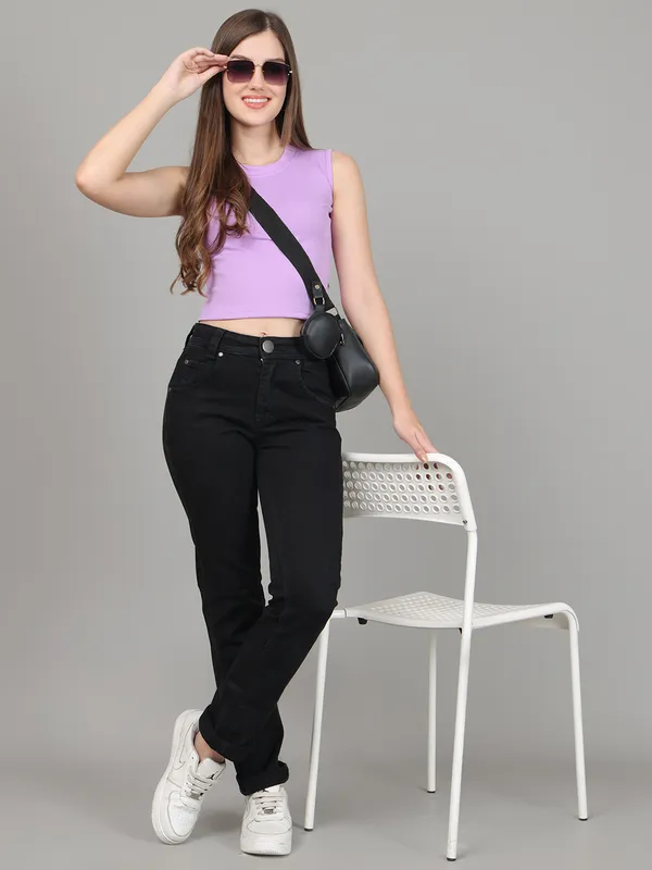 Women_Lifestyles_cotton_Rib_Sleeveless_Purple_Crop_Tops