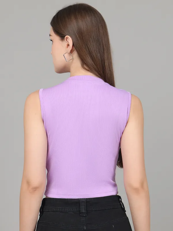Women_Lifestyles_cotton_Rib_Sleeveless_Purple_Crop_Tops