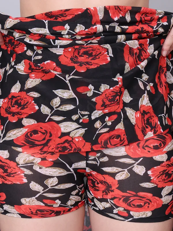 Multi_Color_Polyester_Lycra_Skirt_For_Women