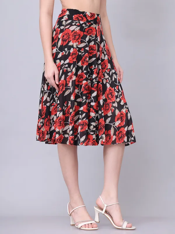 Multi_Color_Polyester_Lycra_Skirt_For_Women