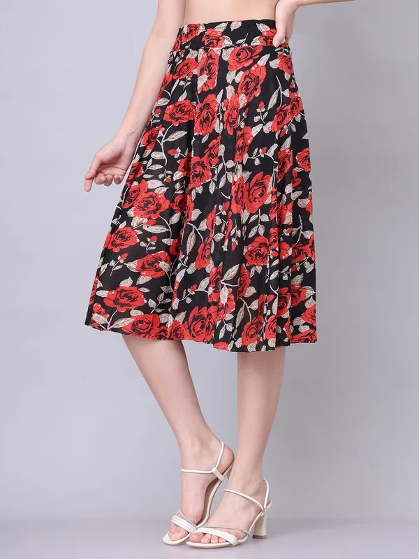Multi_Color_Polyester_Lycra_Skirt_For_Women