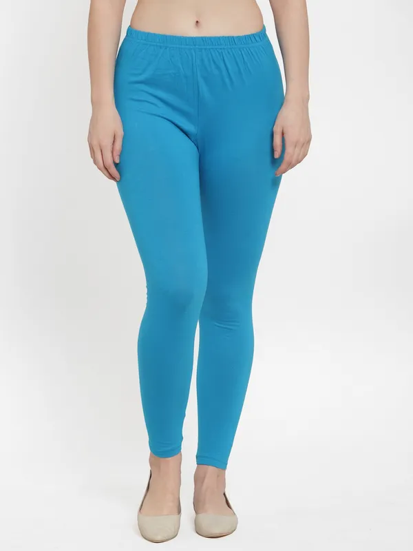 Turquoise_Blue_Cotton_Lycra_Legging_For_Women