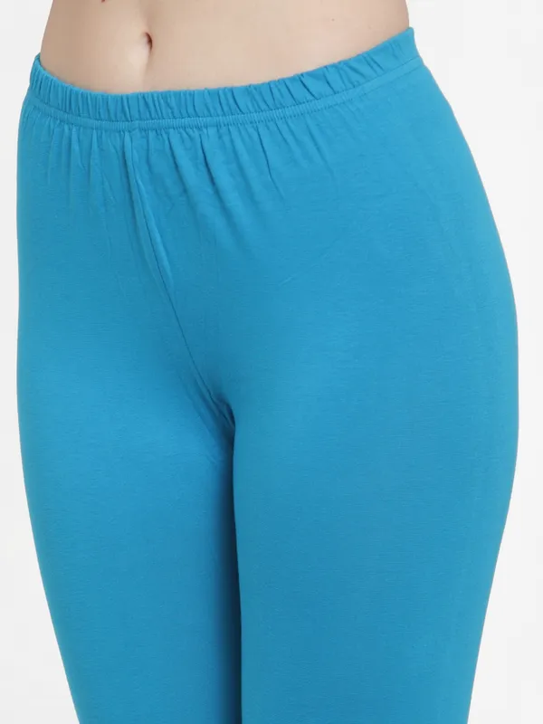 Turquoise_Blue_Cotton_Lycra_Legging_For_Women