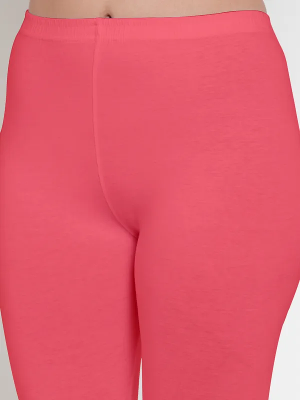 Peach_Cotton_Lycra_Capri_For_Women