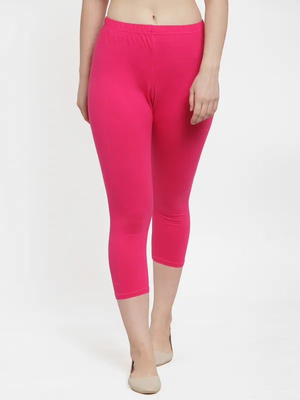 Pink_Cotton_Lycra_Capri_For_Women