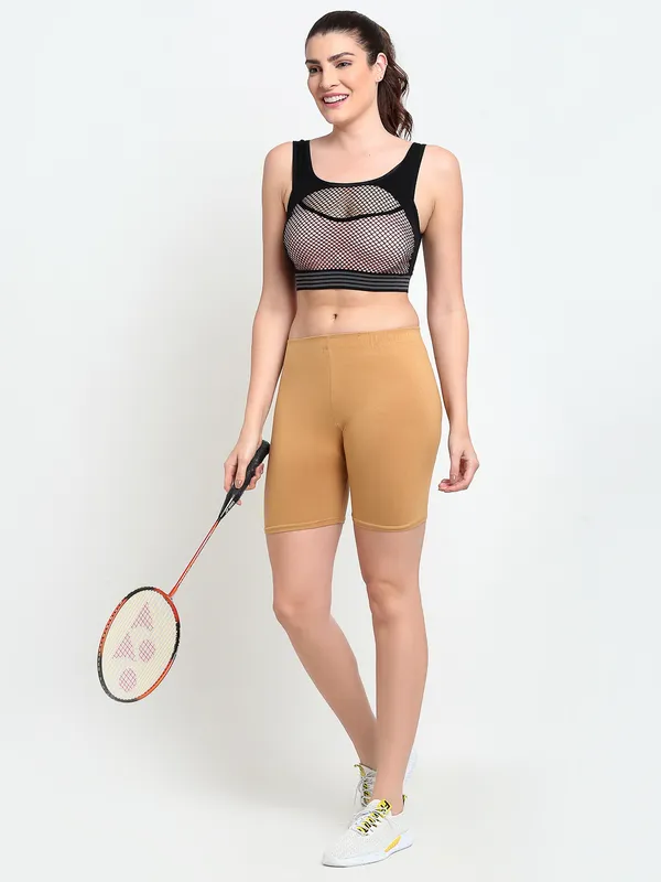 Beige_Cotton_Shorts_For_Women