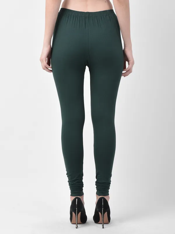Dark_Green_Cotton_Lycra_Legging_For_Women