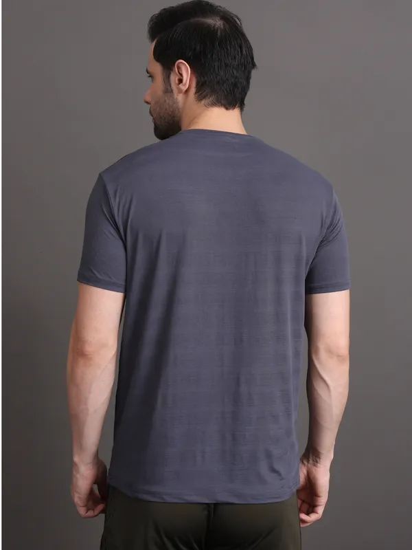 Black::Grey_Polyester_T-Shirt_For_Men