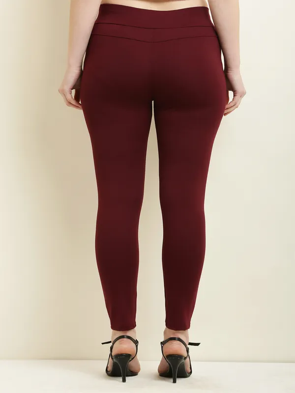 Maroon_Tencel_Jegging_For_Women