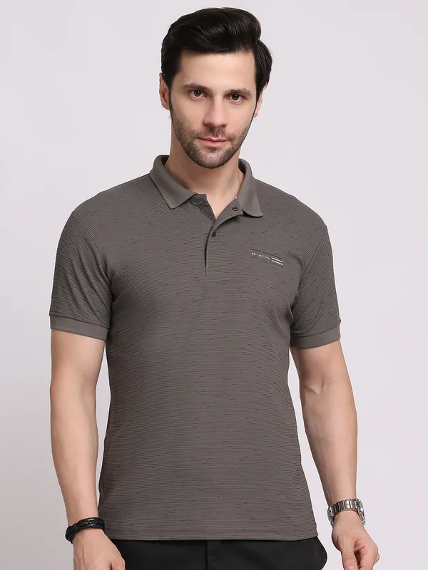 Grey_Polycotton_T-Shirt_For_Men