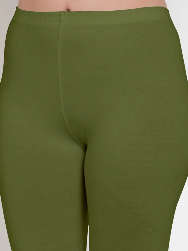 Olive_Cotton_Lycra_Capri_For_Women