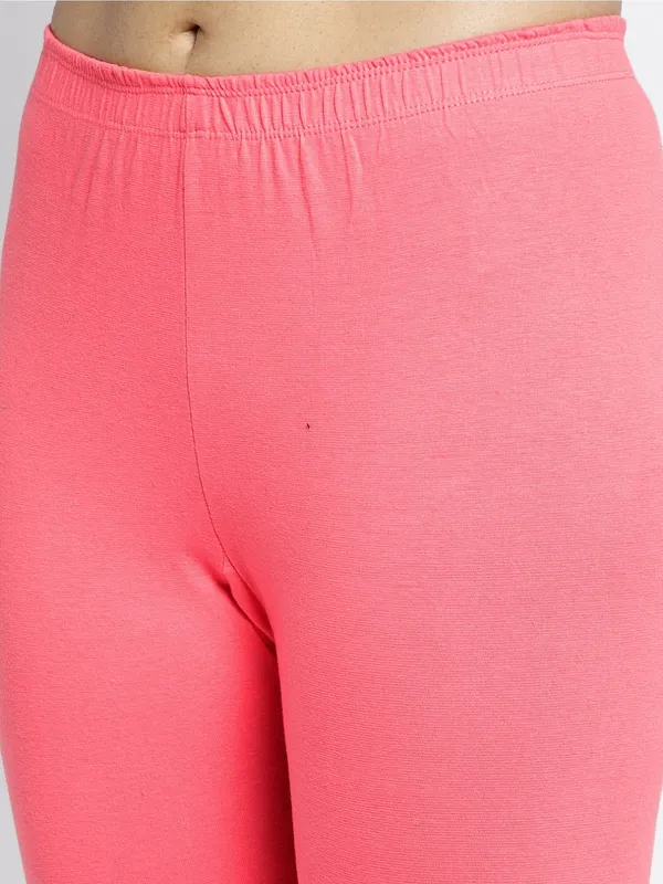 Peach_Cotton_Lycra_Legging_For_Women