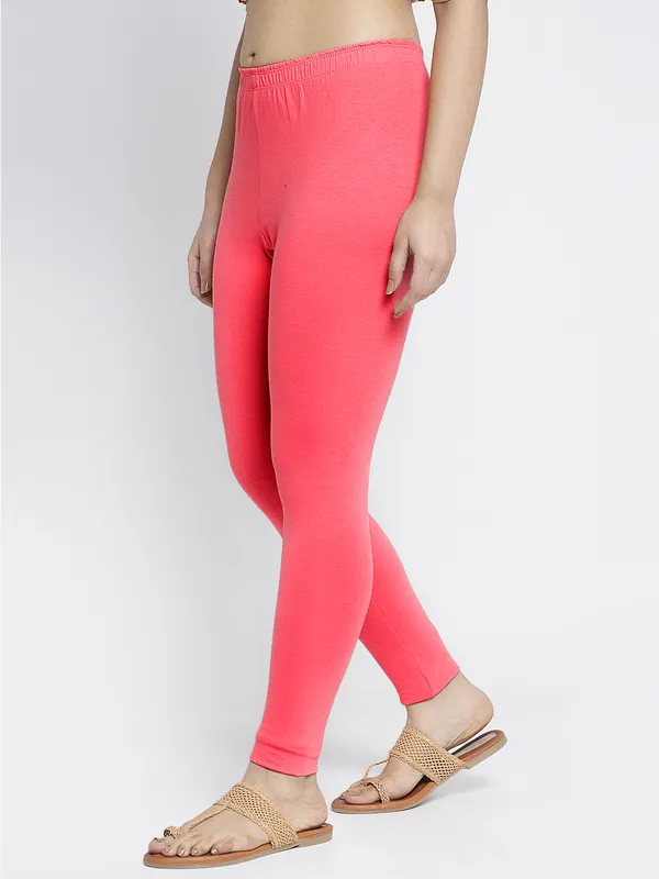 Peach_Cotton_Lycra_Legging_For_Women