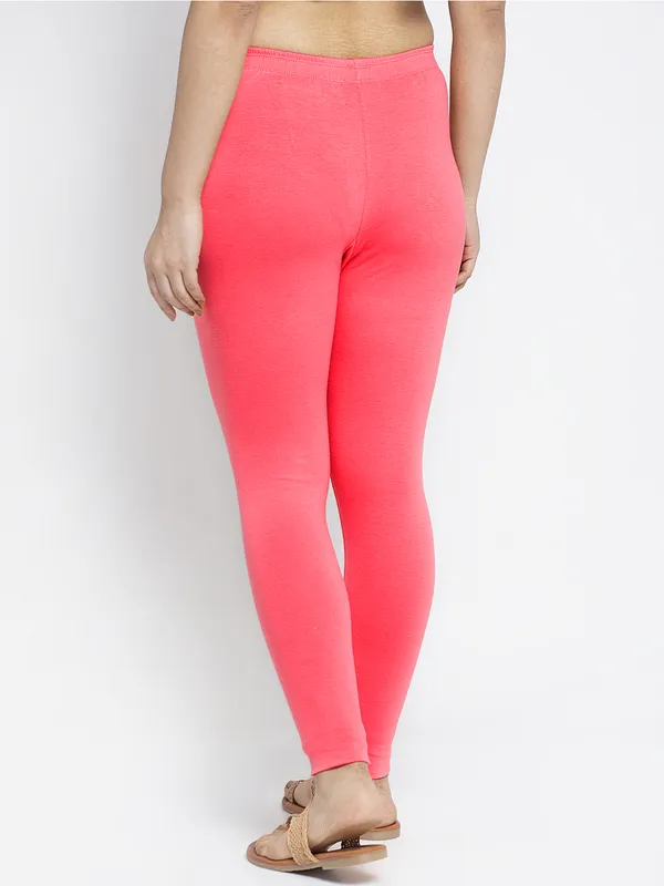 Peach_Cotton_Lycra_Legging_For_Women