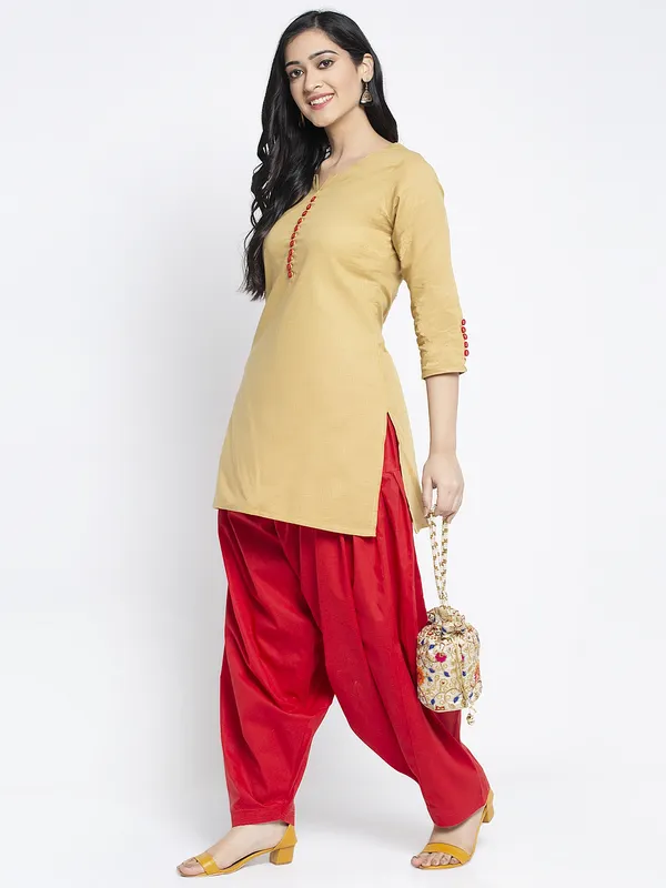 Red_Cotton_Salwar_For_Women