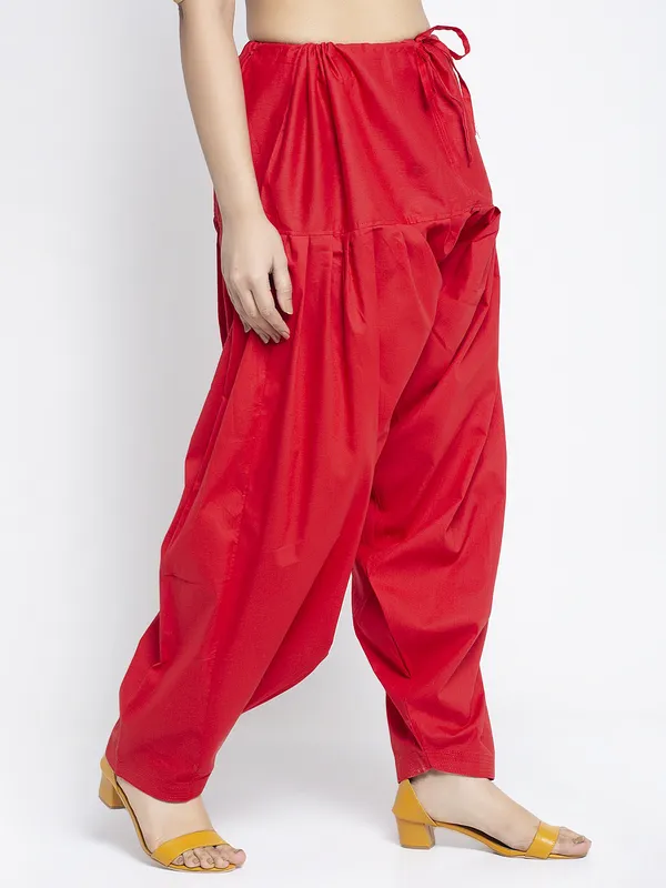 Red_Cotton_Salwar_For_Women