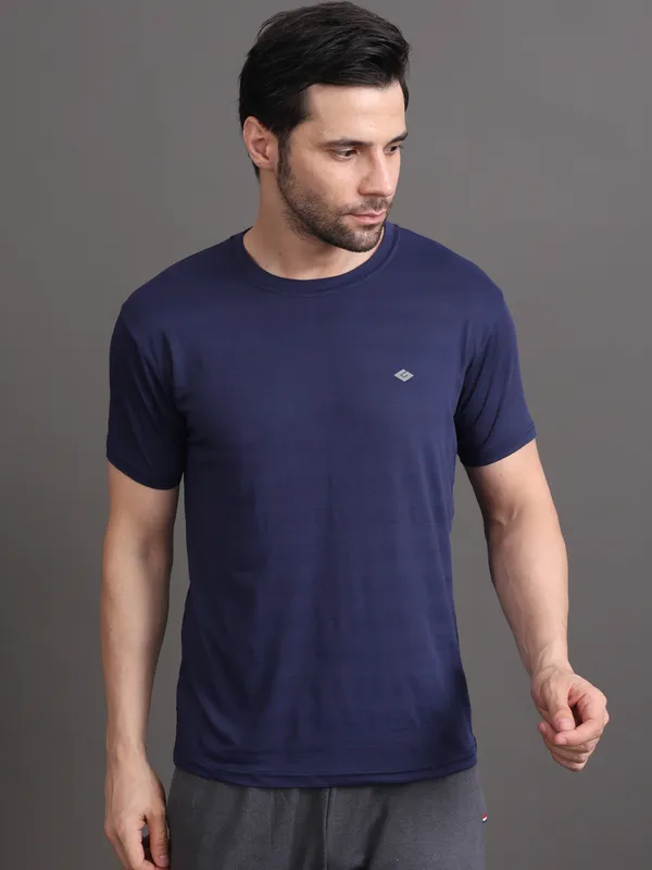 Navy_Blue_Polyester_Tshirt_For_Men