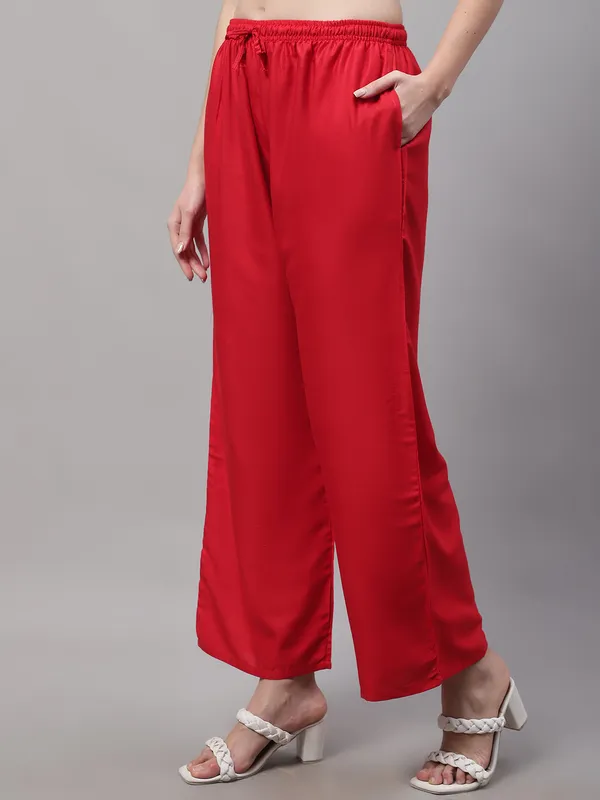 Red_Rayon_Palazzo_For_Women