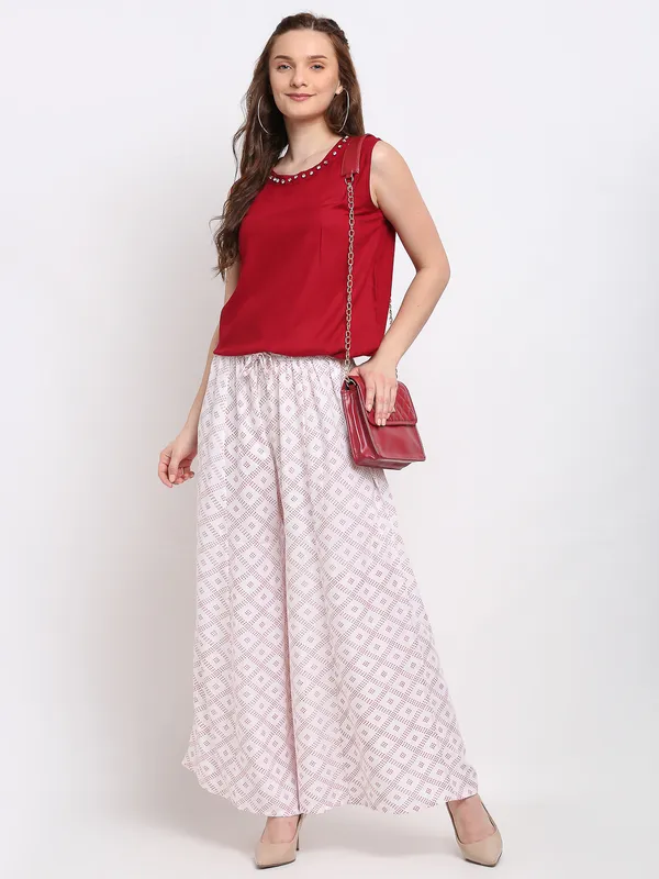 White_Rayon_Palazzo_For_Women