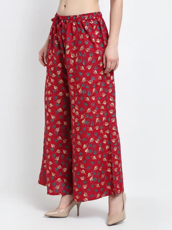 Maroon_Rayon_Palazzo_For_Women