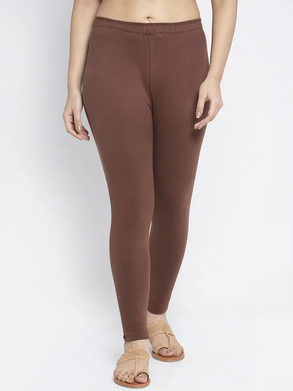 Brown_Cotton_Lycra_Legging_For_Women