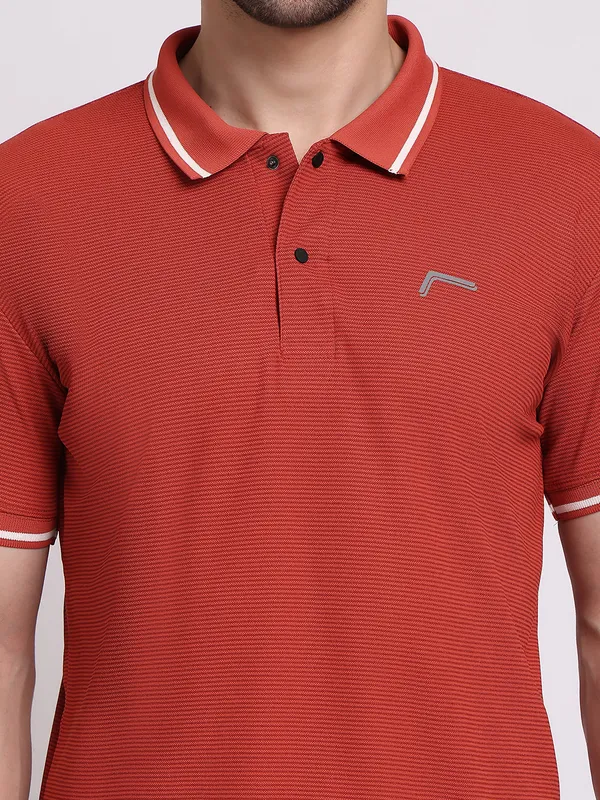Brown_Polycotton_T-Shirt_For_Men