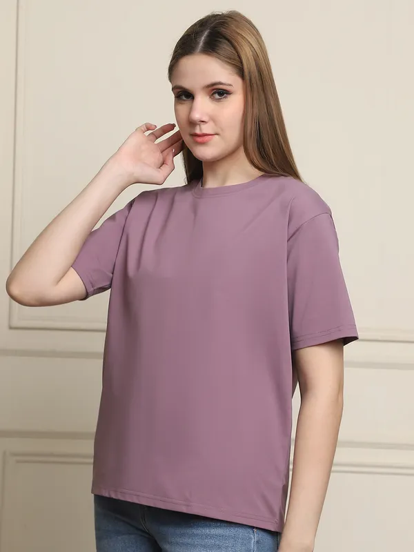 Purple_Cotton_T-Shirt_For_Women