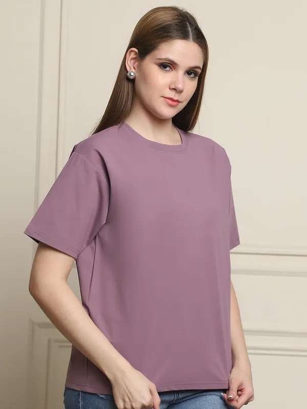 Purple_Cotton_T-Shirt_For_Women