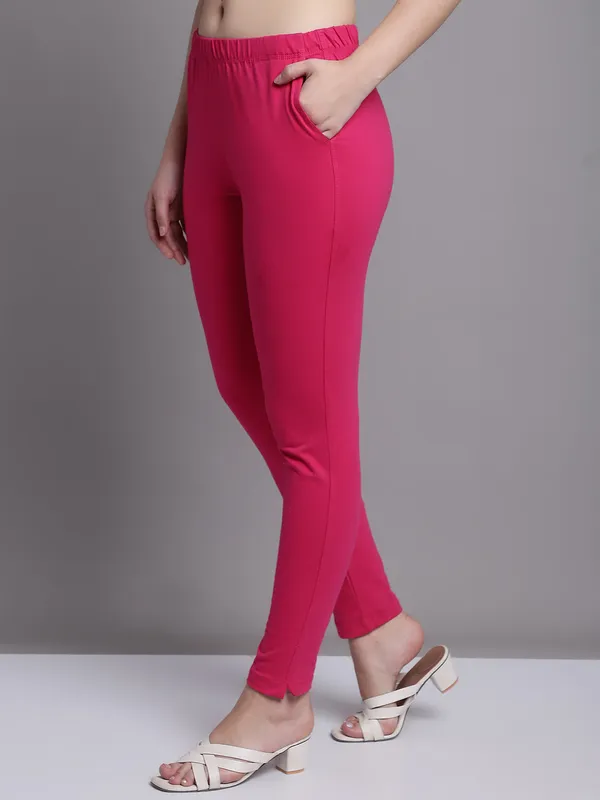 Pink_Cotton_Lycra_Legging_For_Women