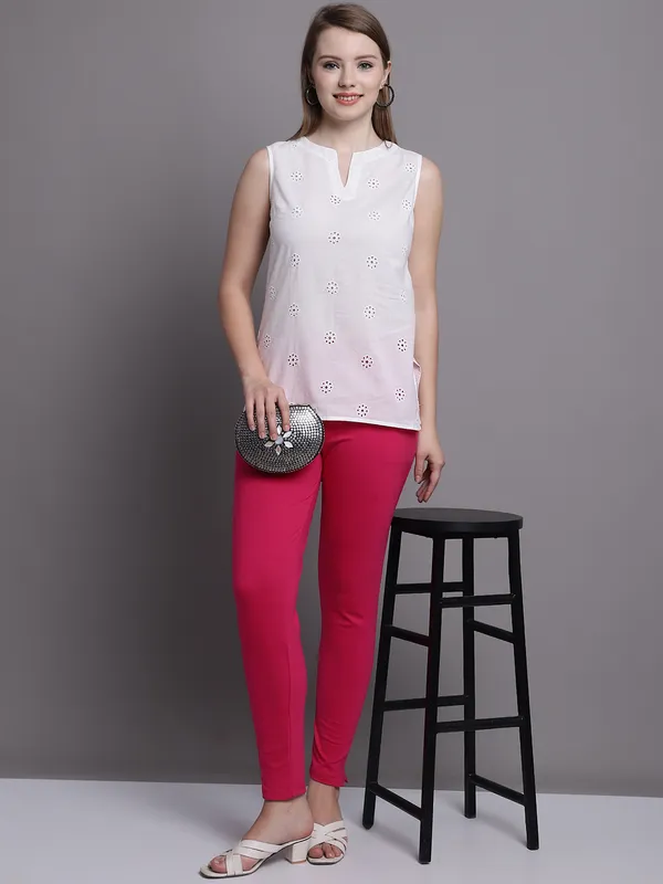 Pink_Cotton_Lycra_Legging_For_Women