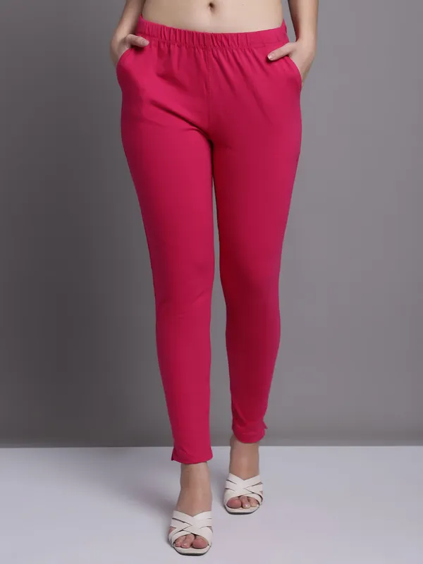 Pink_Cotton_Lycra_Legging_For_Women