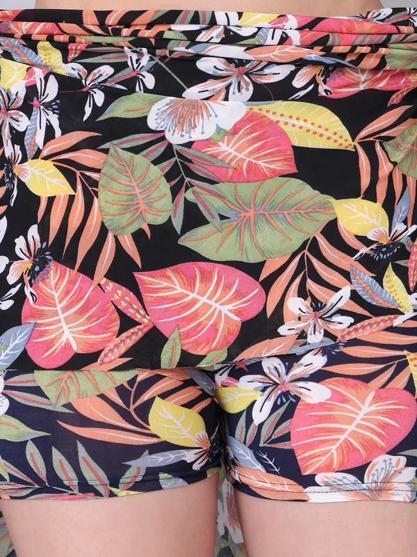 Multi_Color_Polyester_Lycra_Skirt_For_Women