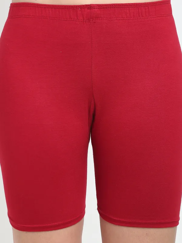 Maroon_Cotton_Shorts_For_Women