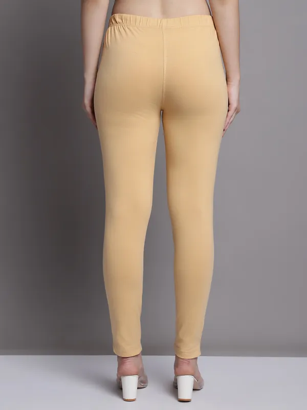 Beige_Cotton_Lycra_Legging_For_Women