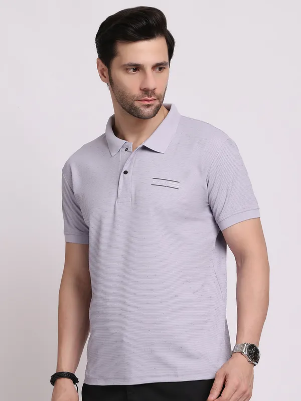 Purple_Polycotton_T-Shirt_For_Men